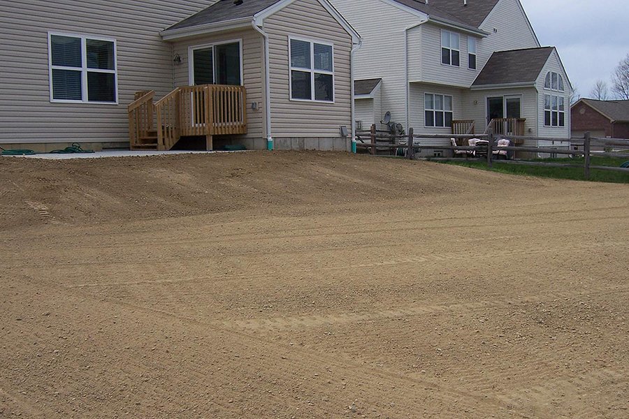 residential lot ready for landscape completion